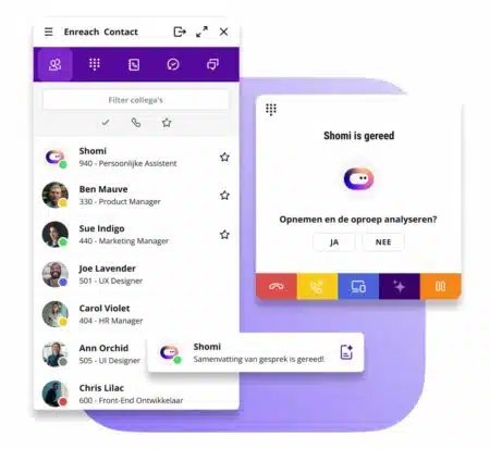 Shomi integreert conversational AI naadloos in Enreach Contact Enreach introduceert met Shomi AI-assistent voor slimme zakelijke communicatie